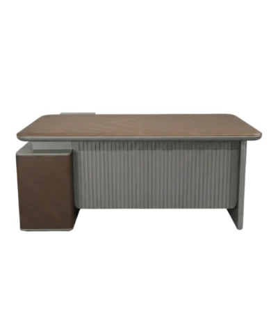 Modern Fluted Wood Grain Executive Desk 1.6 Meters – main product view
