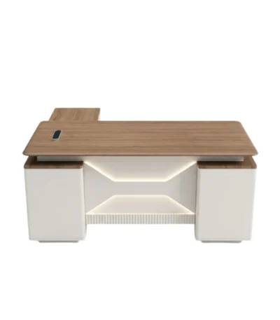 Modern L-Shaped Executive Office Desk – main product view