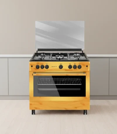 Maxi 90 × 60cm 5 Gas Burner Gas Cooker - Wood – main product view