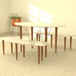 Melissa Dining Set (White) - main product view