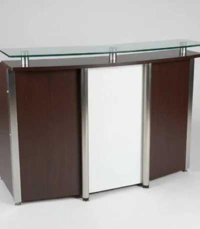 Modern Glass Top Reception Table - 1.6m - main product view