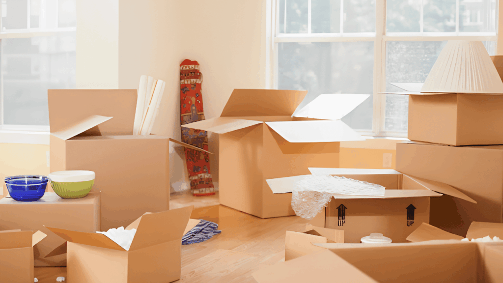 Storage boxes and containers used for organizing household items and keeping spaces tidy