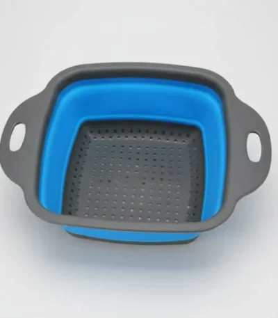 Square Silicone Colander Blue - main product view