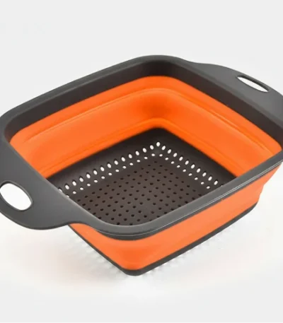 Square Silicone Colander Orange - main product view