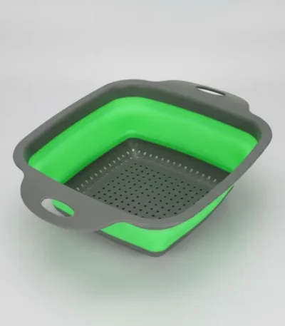 Square Silicone Colander Green - main product view