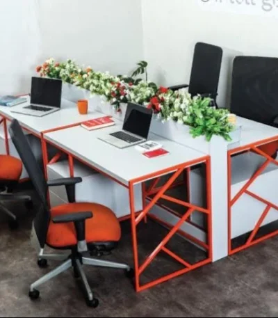 Trepiz 4 Man Workstation Office Desk - main product view