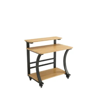 90 cm Mobile Compact Laptop Table - Coffee Brown and Black Leg – main product view