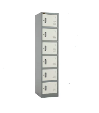 Single 6-Doors Worker's Metal Box Storage Lockers – main product view