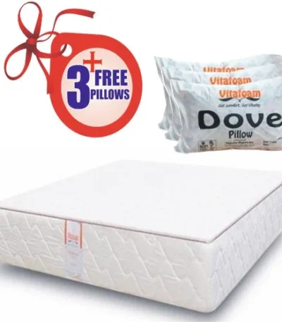 Vita Supreme Mattress + Free Pillows 75inch X 72inch X 12inch (6ft X 6ft X 12inch) - main product view