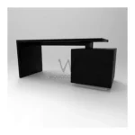 Ruby Series Office Table (Black) - detail view