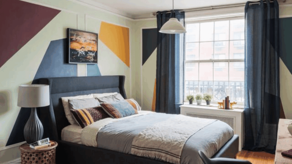 Small room with space-saving furniture and stylish interior design