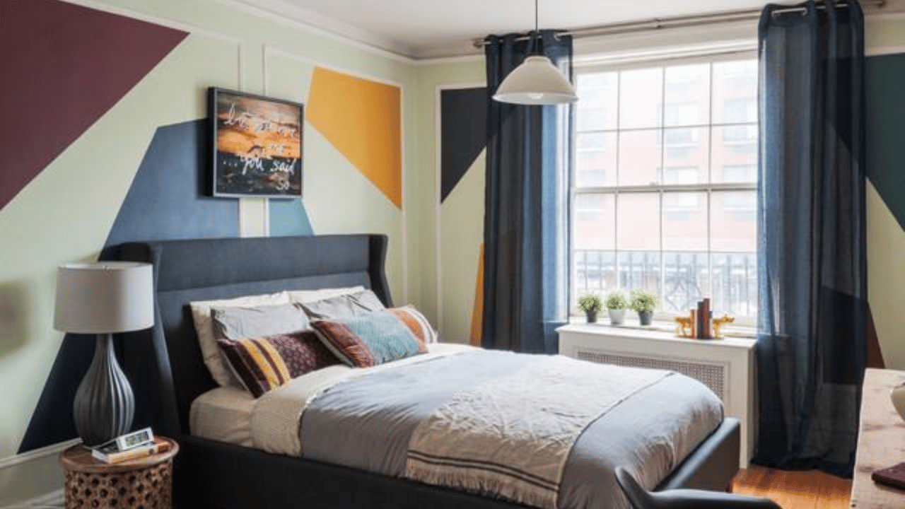 Small room with space-saving furniture and stylish interior design
