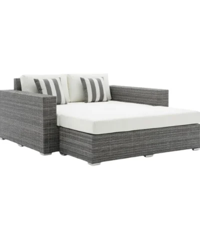 Roslindale 2 Piece Patio Daybed with White Cushions - main product view