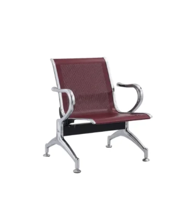 Single Metal Reception Chair - Burgundy - main product view