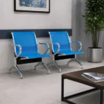 Single Metal Reception Chair - Blue - detail view