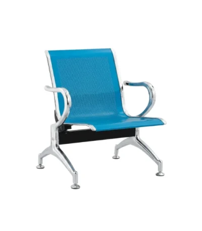 Single Metal Reception Chair - Blue - main product view
