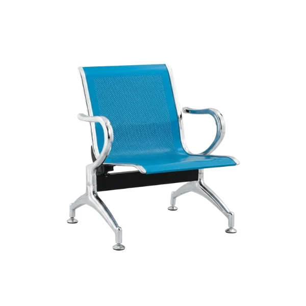 hog-furniture-single-metal-reception-chair-blue Single Metal Reception Chair - Blue - main product view