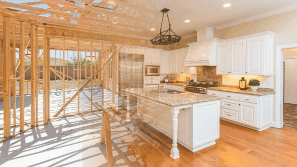 A stylish pet-friendly home featuring comfortable furniture, durable flooring, organized pet accessories, and a happy dog relaxing in a welcoming living space.