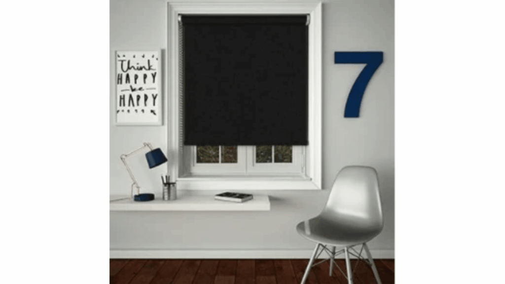 Modern corporate office with roller blinds providing light control, privacy, clean aesthetics, and practical window coverage.