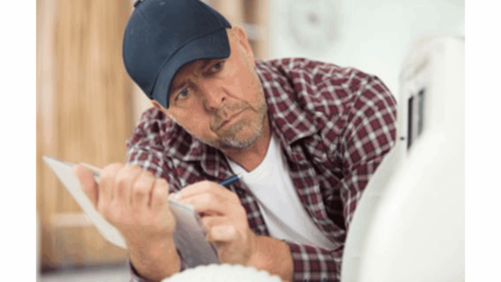 Professional HVAC technicians servicing heating, ventilation, and air conditioning systems in a modern home.