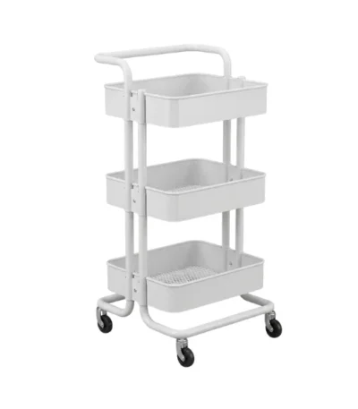 3 Layer Storage Trolley - White - main product view