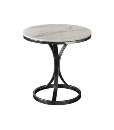 Round Marble Mini Table - Black - main product view