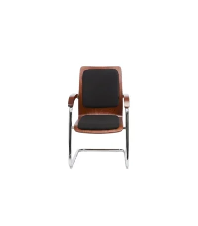 Wood with Leather Padded Visitor Chair - main product view