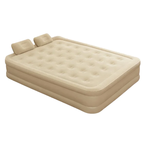Inflatable Double Size Bed with Built-In Pump