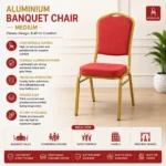 Aluminium Banquet Chair - (MEDIUM) – product view 4