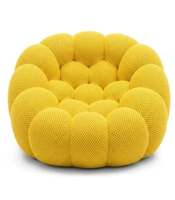 49.21'' Modern Oversized Bubble Floor Sofa – Yellow - main product view