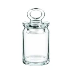 Kitchen Spices Set – 2 Pieces 240 ml – two clear glass spice jars with loop-topped fitted lids