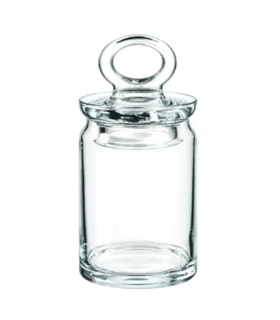 Kitchen Spices Set – 2 Pieces 240 ml – two clear glass spice jars with loop-topped fitted lids
