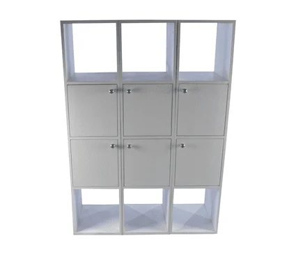 Kids Wall Cabinet-White-2 - front product view