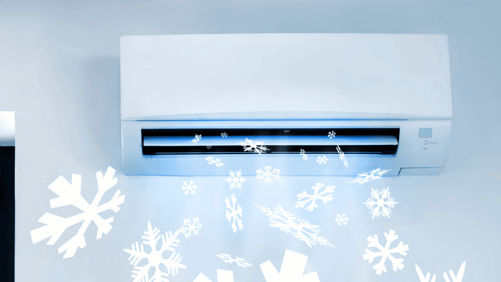Air conditioner illustrating the 3-minute rule for safe compressor operation