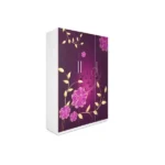 2-Door Floral Design Metal Cabinet - purple – main product view