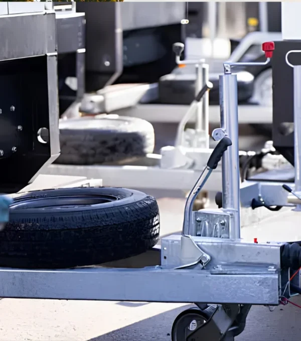 Electric trailer jack for easier hitching and leveling