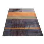 Grey, Orange and Mustard Geometric Area Rug – main product view